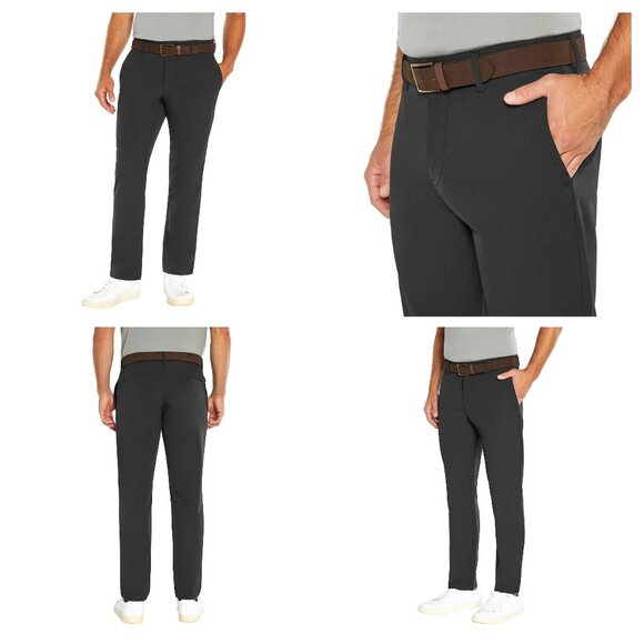 Black NWT Banana Republic Men's Flat Front Pant - Picture 1 of 5